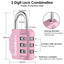 SharkByte Luggage Locks – 3-Dial Weatherproof Combination Padlock for Suitcases, Travel Bags, Gym Lockers & Outdoor Use (1 / 2 / 3 / 4 Pack)
