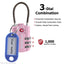 SharkByte TSA Suitcase Locks – 3-Dial Combination Cable Wire Travel Padlock for Luggage, Suitcases, Backpacks, Gym Lockers & Travel Bags (1 / 2 / 3 / 4 Pack)
