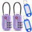 SharkByte TSA Suitcase Locks – 3-Dial Combination Cable Wire Travel Padlock for Luggage, Suitcases, Backpacks, Gym Lockers & Travel Bags (1 / 2 / 3 / 4 Pack)