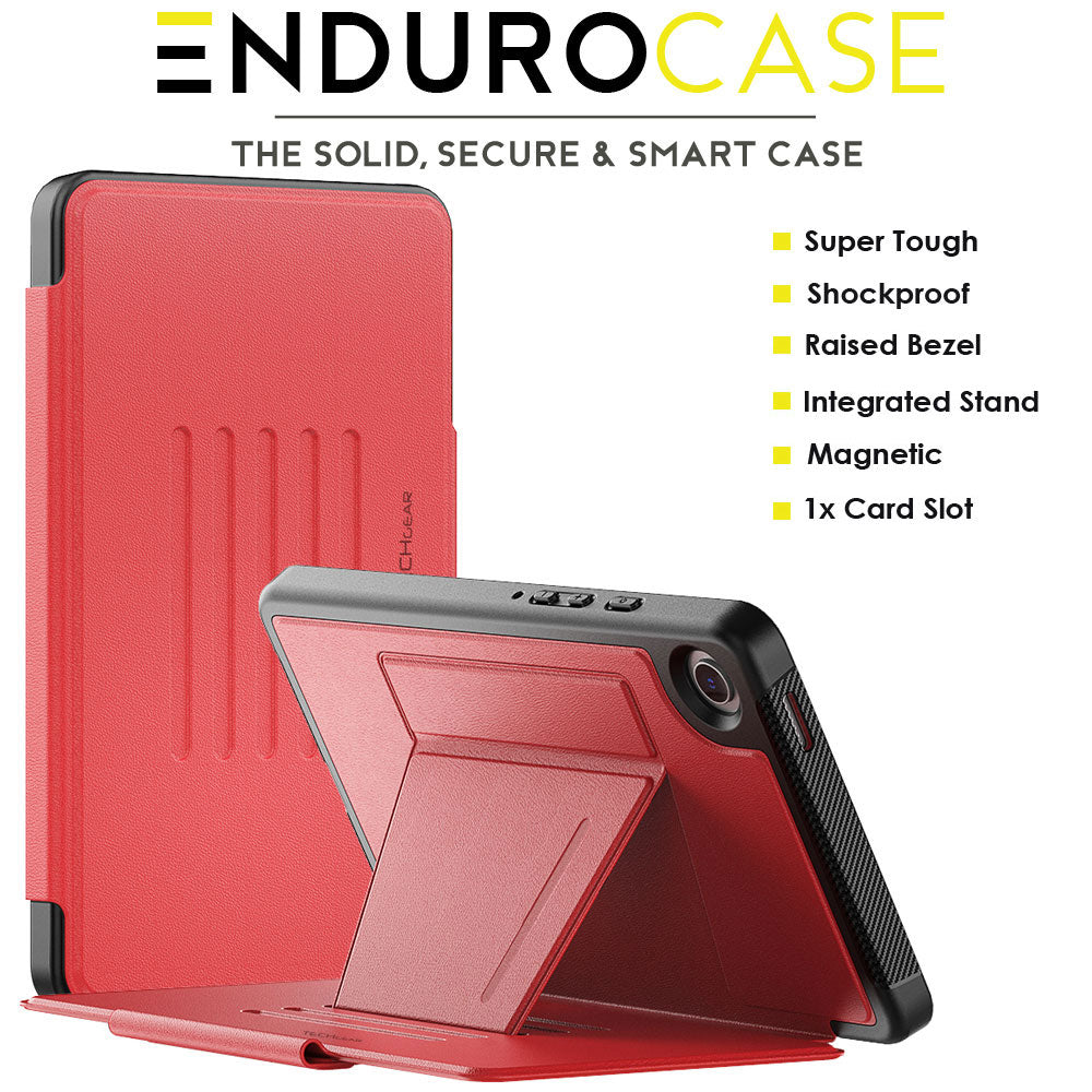 [Enduro Case] Tough Strong Magnetic & Flip Case Cover with Multi-Angle Stand & Card Slot For Samsung Tab A9 8.7" (SM-X110 / X115)