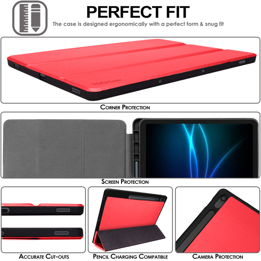 TECHGEAR Smart Case for Samsung Galaxy Tab S10 Lite / S10 FE / S9 FE 10.9" (SM-X400, X406, X520, X526, X510, X516) – Slim Stand Cover with Auto Sleep/Wake & S-Pen Holder