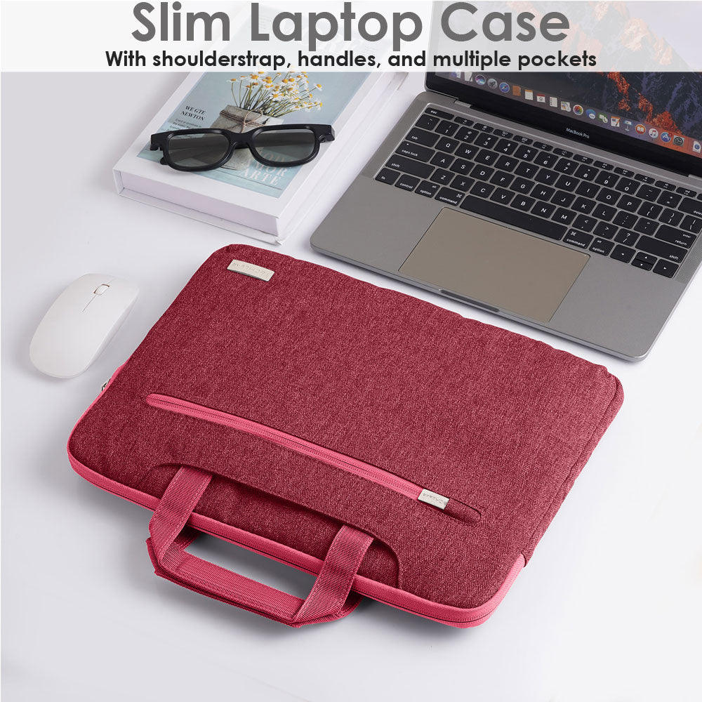 TECHGEAR UrbanDash Laptop Case – 4-in-1 Portable Laptop Sleeve with Strap, Handles & Trolley Belt, Shockproof Carry Case (Available in 5 Colours, and Sizes 11–15.6”)