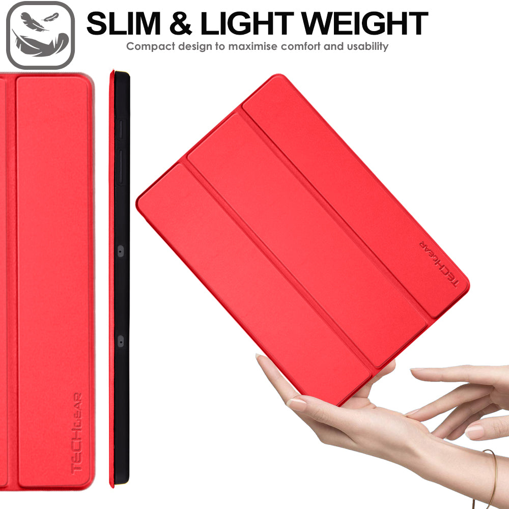 TECHGEAR Smart Case for Samsung Galaxy Tab S10 Lite / S10 FE / S9 FE 10.9" (SM-X400, X406, X520, X526, X510, X516) – Slim Stand Cover with Auto Sleep/Wake & S-Pen Holder