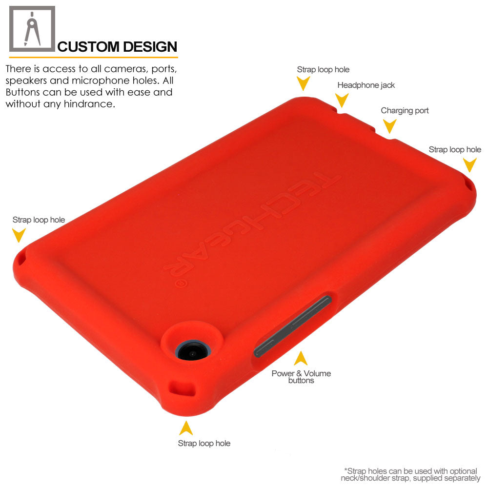 TECHGEAR Bumper Case for Samsung Galaxy Tab A11 8.7" & Tab A9 8.7" - Shockproof Soft Easy Grip Rugged Silicone Case (SM-X130 / SM-X135 / SM-X110 / SM-X115)