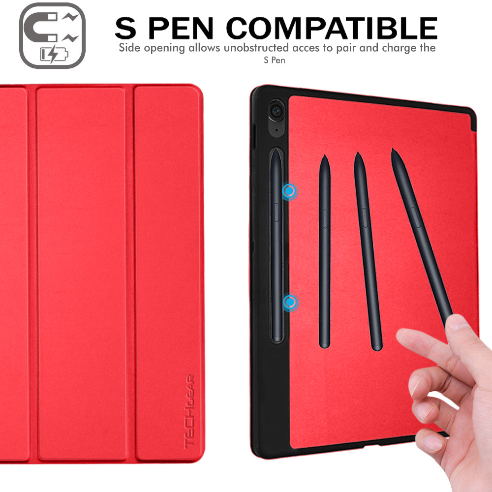 TECHGEAR Smart Case for Samsung Galaxy Tab S10 Lite / S10 FE / S9 FE 10.9" (SM-X400, X406, X520, X526, X510, X516) – Slim Stand Cover with Auto Sleep/Wake & S-Pen Holder
