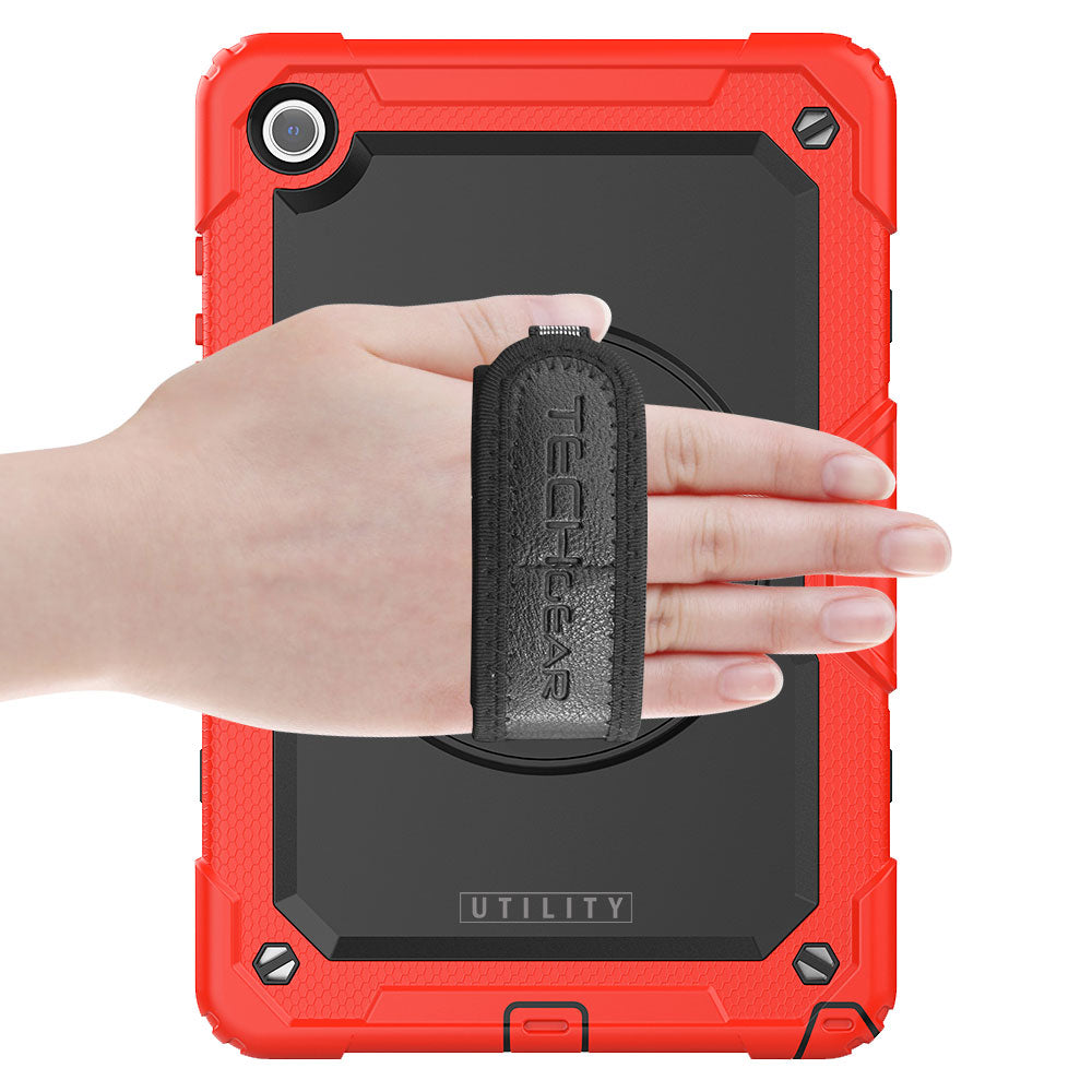 TECHGEAR Utility Case for Samsung Galaxy Tab A11+ (A11 Plus) 11" (SM-X230 / SM-X236) – Full Body Rugged Case with Stand, Hand Strap & Shoulder Strap