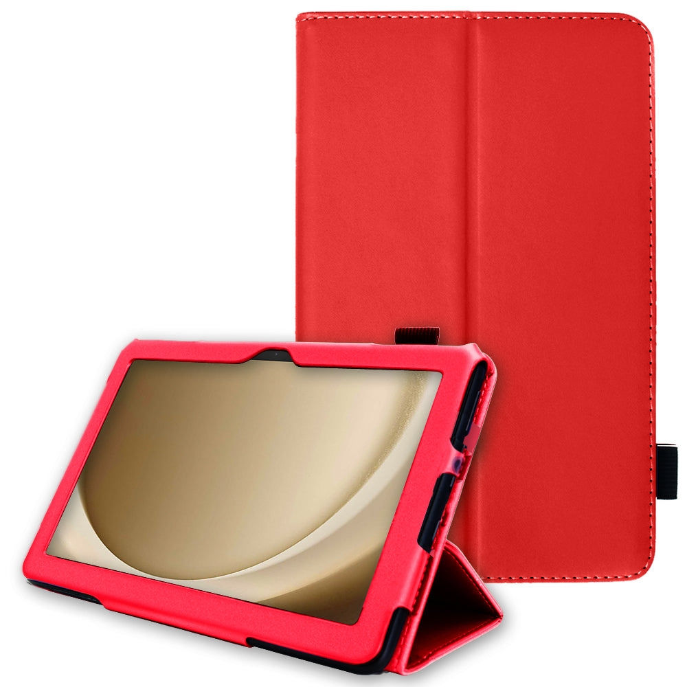 TECHGEAR Folio Case for Samsung Galaxy Tab A11+ & A9+ 11" (SM-X230/X236/X210/X215) – Leather Stand Cover with Hand Strap & Auto Sleep/Wake