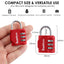 SharkByte Luggage Locks – 3-Dial Weatherproof Combination Padlock for Suitcases, Travel Bags, Gym Lockers & Outdoor Use (1 / 2 / 3 / 4 Pack)