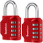 SharkByte Heavy Duty 4-Dial Combination Padlock – Weatherproof Outdoor Lock for Gym, School, Shed, Storage, Cabinet & Toolbox (1 / 2 / 3 / 4 Pack)