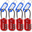 SharkByte TSA Suitcase Locks – 3-Dial Combination Cable Wire Travel Padlock for Luggage, Suitcases, Backpacks, Gym Lockers & Travel Bags (1 / 2 / 3 / 4 Pack)