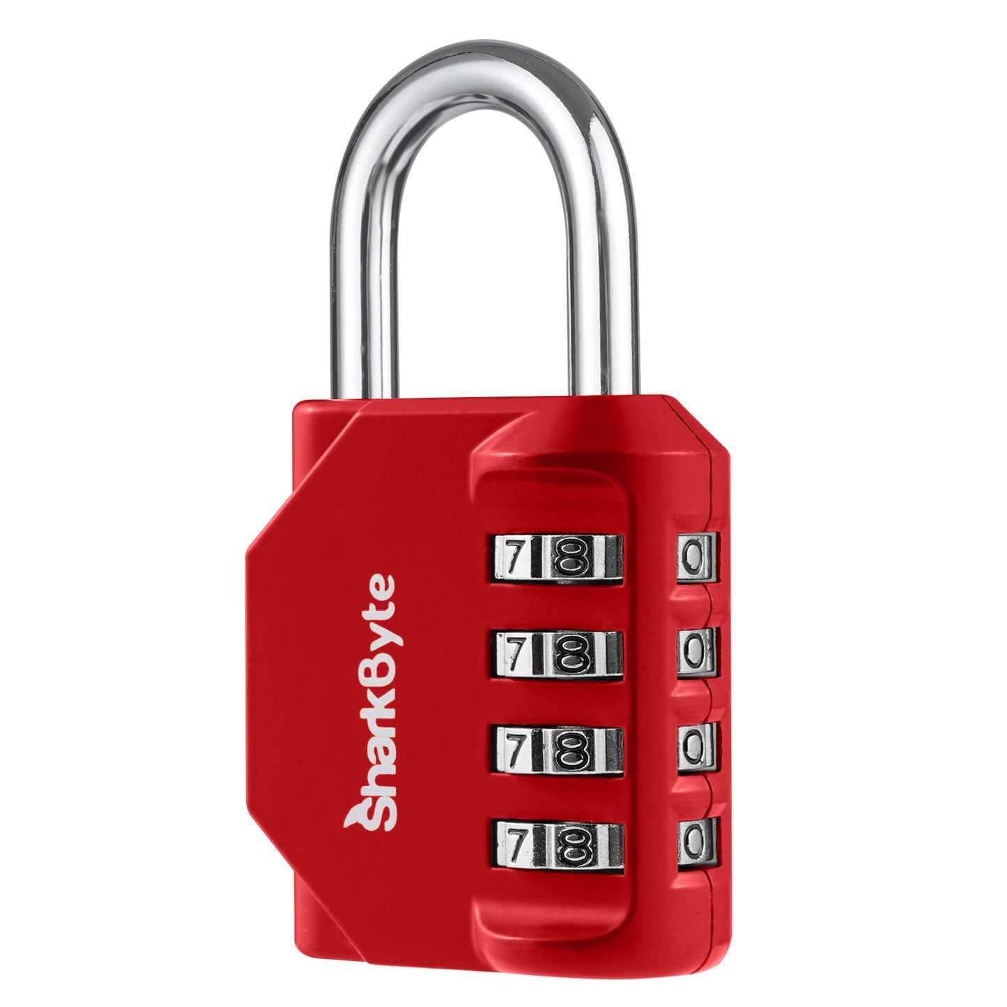 SharkByte Heavy Duty 4-Dial Combination Padlock – Weatherproof Outdoor Lock for Gym, School, Shed, Storage, Cabinet & Toolbox (1 / 2 / 3 / 4 Pack)