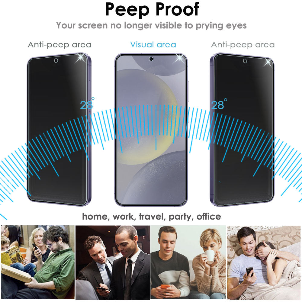 TECHGEAR Privacy Tempered Glass Screen Protector for Samsung Galaxy S26 Plus 5G - Anti Spy 3D Full Coverage, 9H Scratch Resistant, Fingerprint Compatible (1 Pack / 2 Pack)