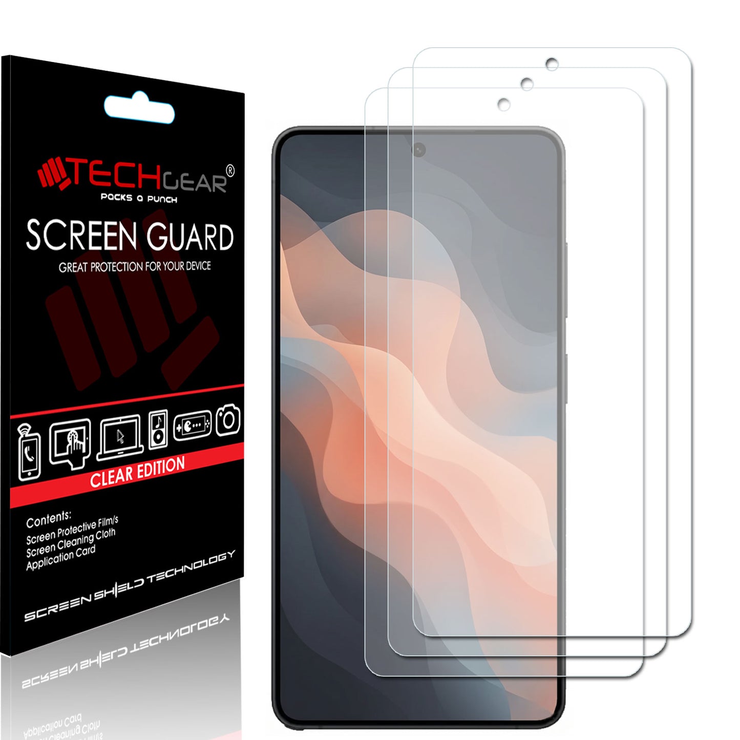 TECHGEAR Samsung Galaxy S26 5G Screen Protector Clear Film - Ultra Thin HD Transparent Protective Film, Case Friendly (3 Pack / 5 Pack)