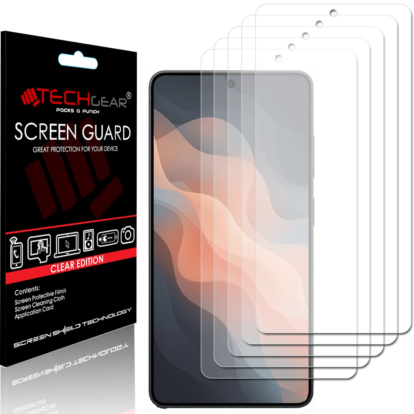TECHGEAR Samsung Galaxy S26 5G Screen Protector Clear Film - Ultra Thin HD Transparent Protective Film, Case Friendly (3 Pack / 5 Pack)
