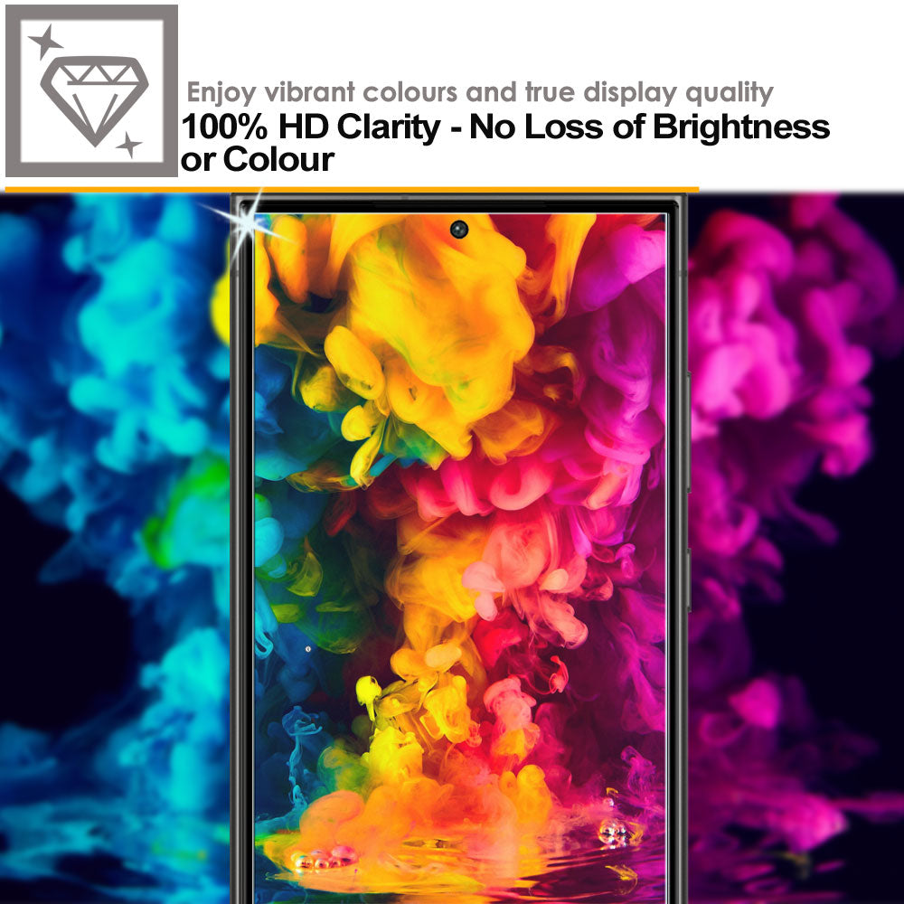 TECHGEAR Full Coverage Tempered Glass Screen Protector for Samsung Galaxy S26 Ultra 5G - 9H Full Glue Adhesion, Fingerprint ID & S Pen Compatible, Edge to Edge Protection (1 Pack / 2 Pack)