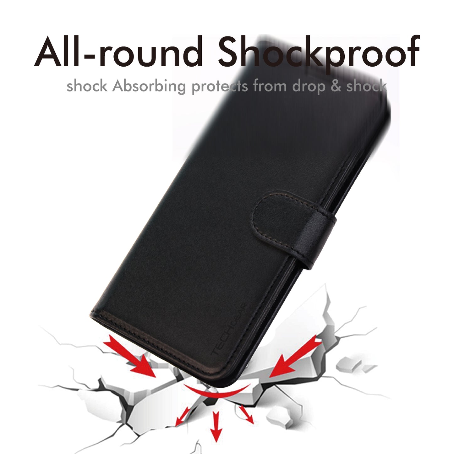 [Wallet Case] Protective Cover with Cash & RFID Blocking Card Holder, Stand and Wrist Strap For Samsung Galaxy A17 5G / A17 4G