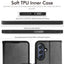 [Wallet Case] Protective Cover with Cash & RFID Blocking Card Holder, Stand and Wrist Strap For Samsung Galaxy A17 5G / A17 4G