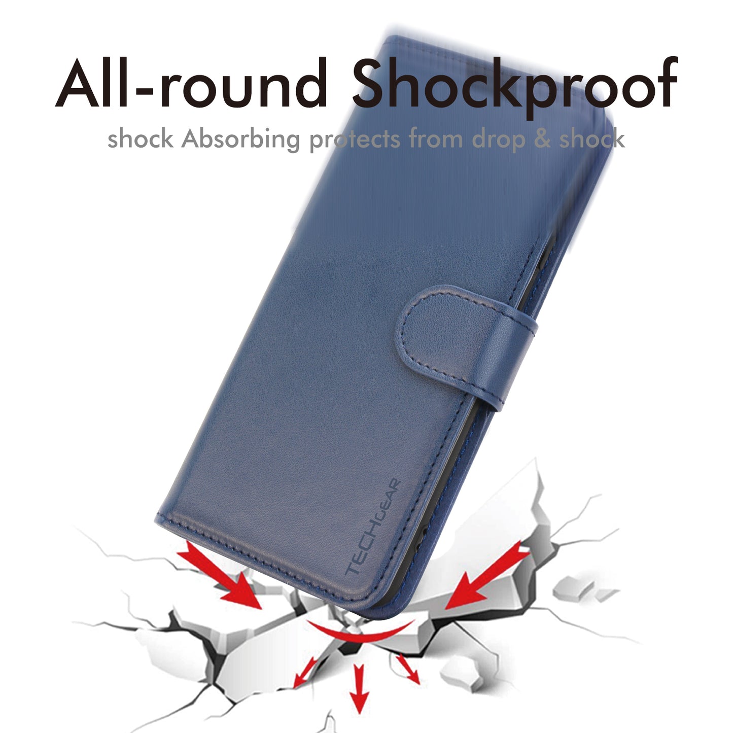 [Wallet Case] Protective Cover with Cash & RFID Blocking Card Holder, Stand and Wrist Strap For Samsung Galaxy A17 5G / A17 4G