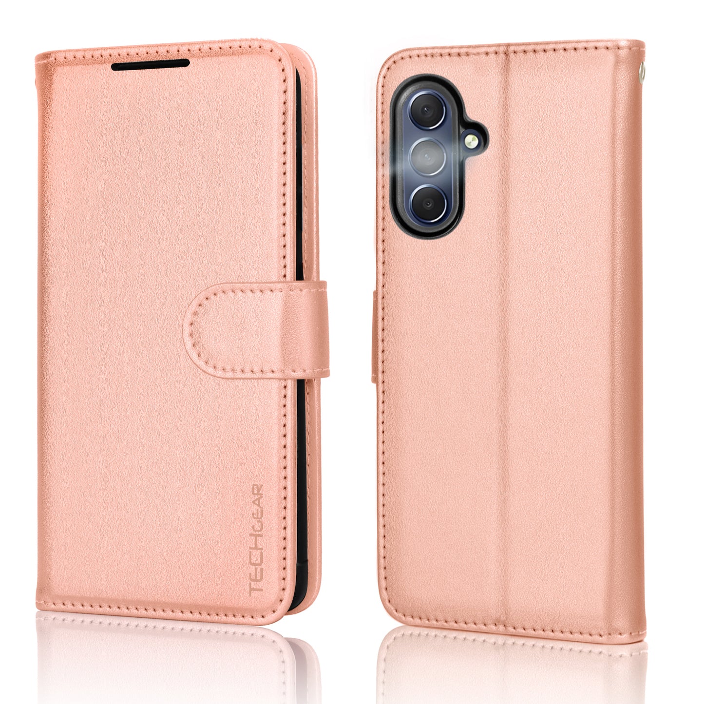 [Wallet Case] Protective Cover with Cash & RFID Blocking Card Holder, Stand and Wrist Strap For Samsung Galaxy A17 5G / A17 4G