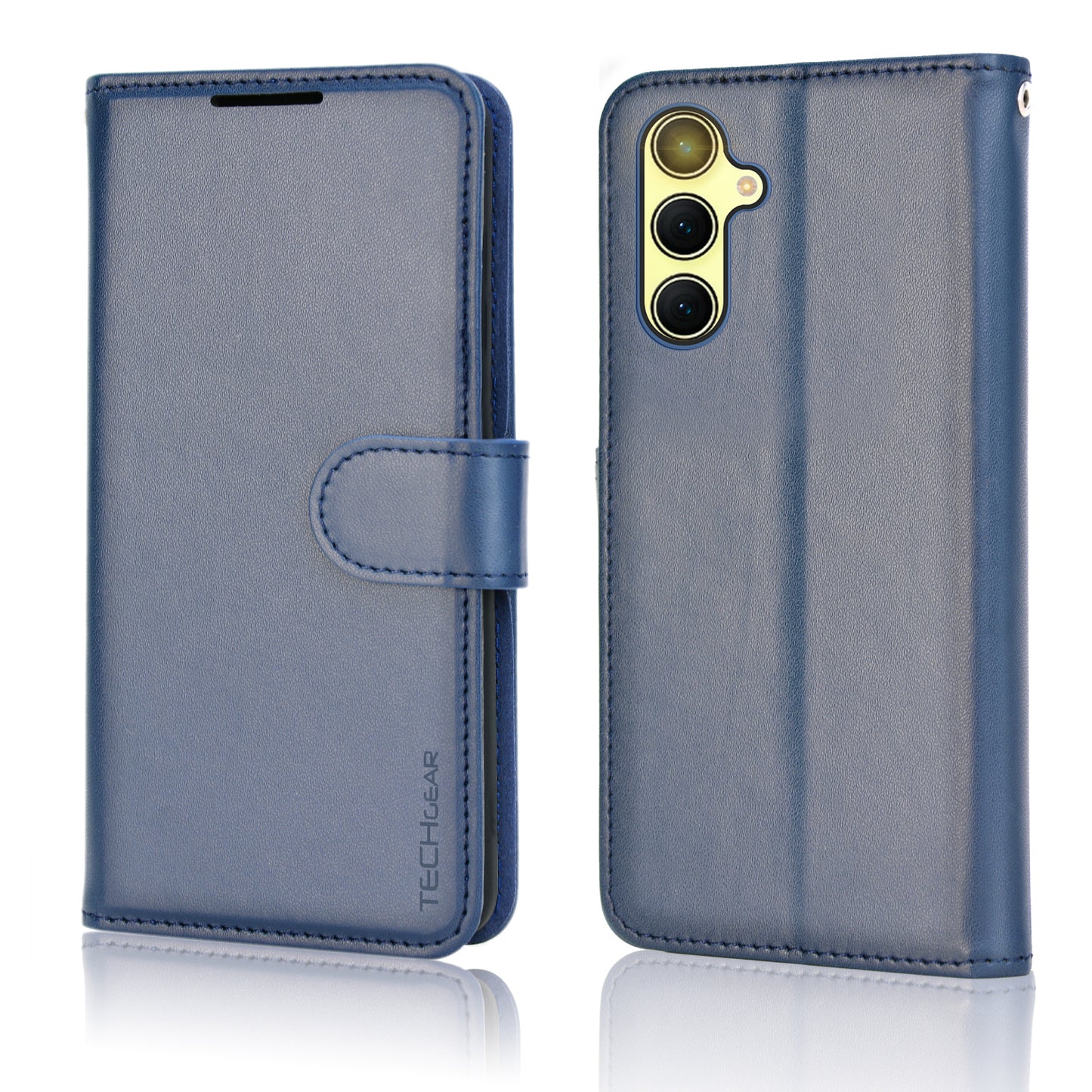 TECHGEAR RFID Wallet Case for Samsung Galaxy A37 5G / A37 4G – Premium PU Leather Flip Cover with Card Slots, Clear ID Window, Kickstand & Wrist Strap