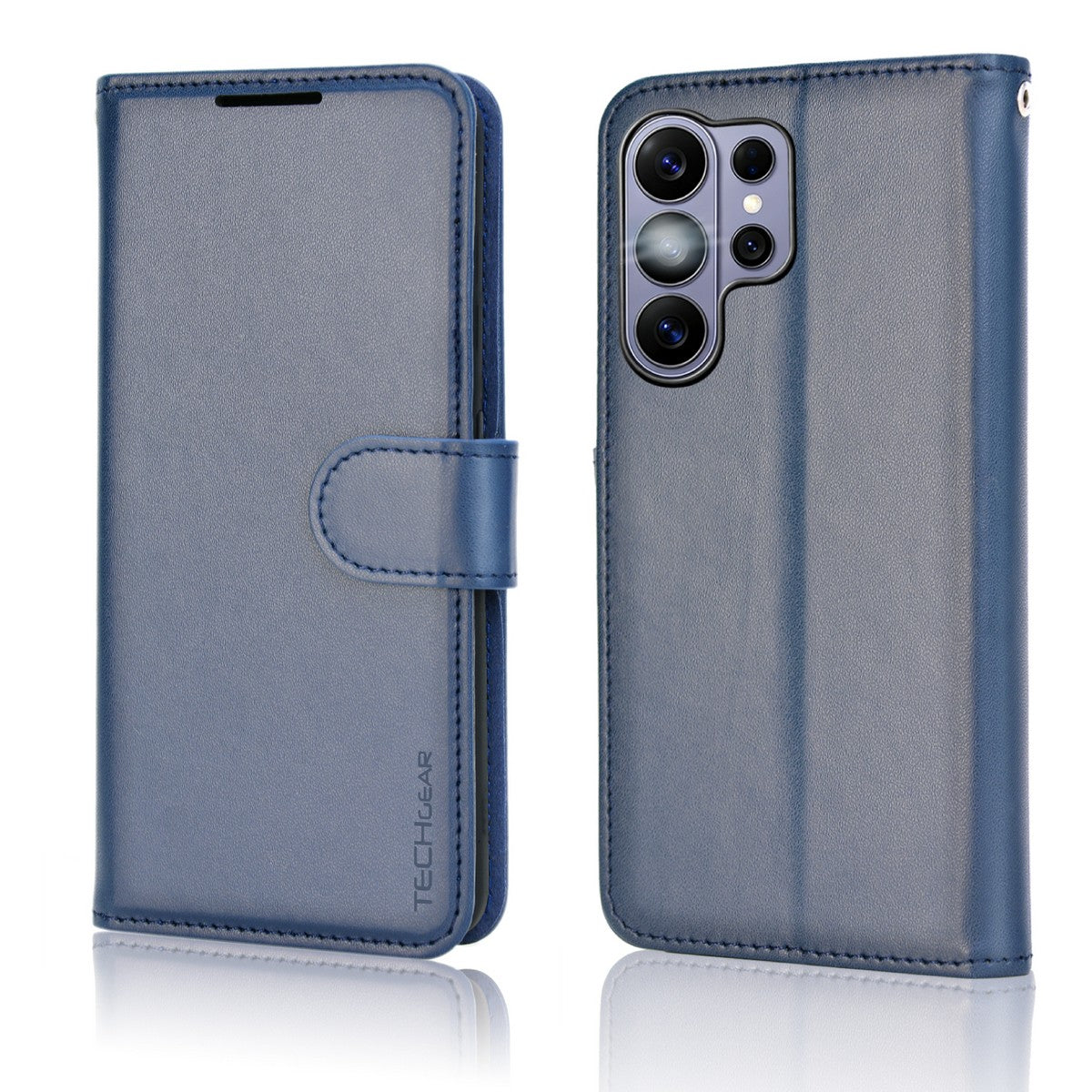 TECHGEAR RFID Wallet Case for Samsung Galaxy S26 Ultra 5G – Premium PU Leather Flip Cover with Card Slots, Clear ID Window, Kickstand & Wrist Strap