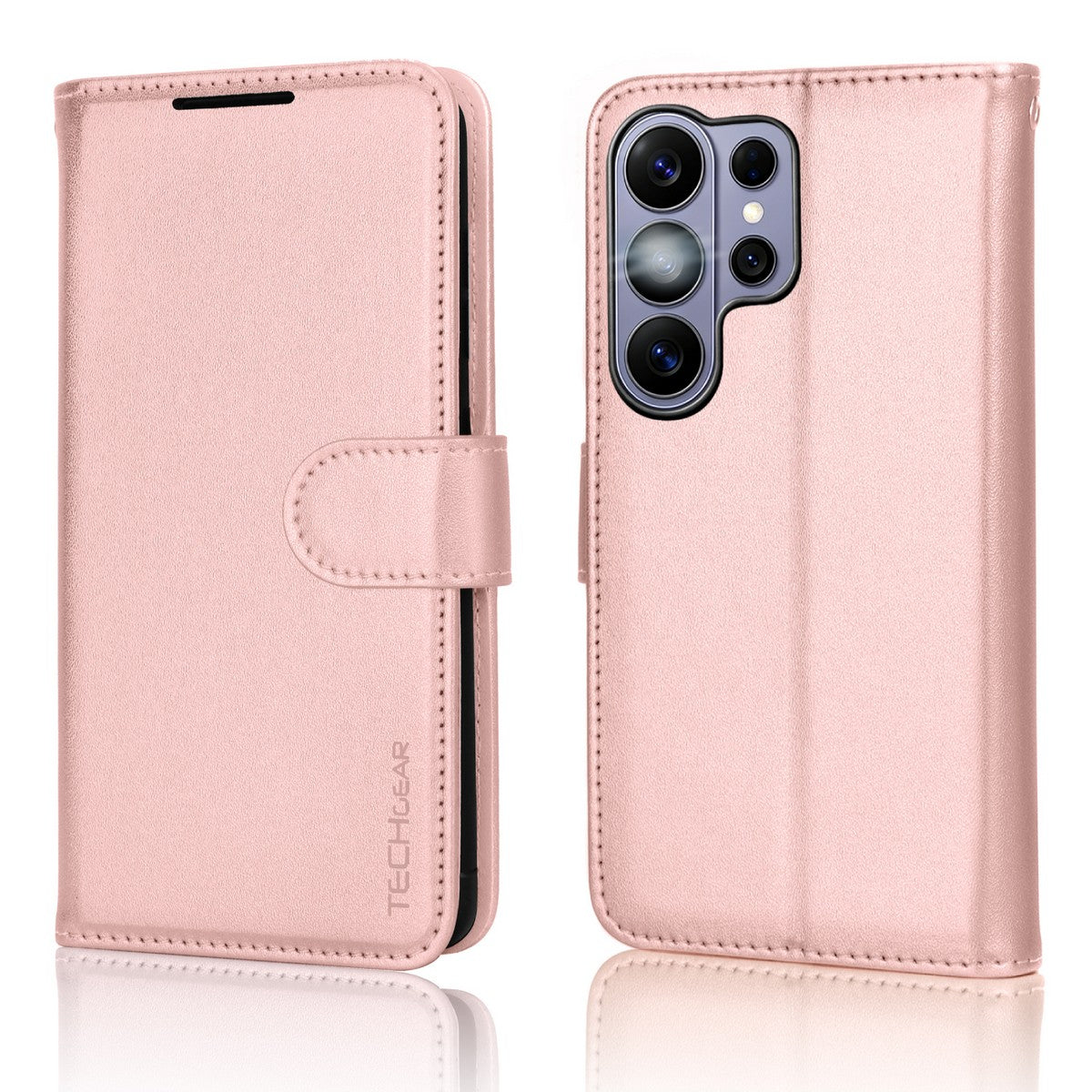 TECHGEAR RFID Wallet Case for Samsung Galaxy S26 Ultra 5G – Premium PU Leather Flip Cover with Card Slots, Clear ID Window, Kickstand & Wrist Strap