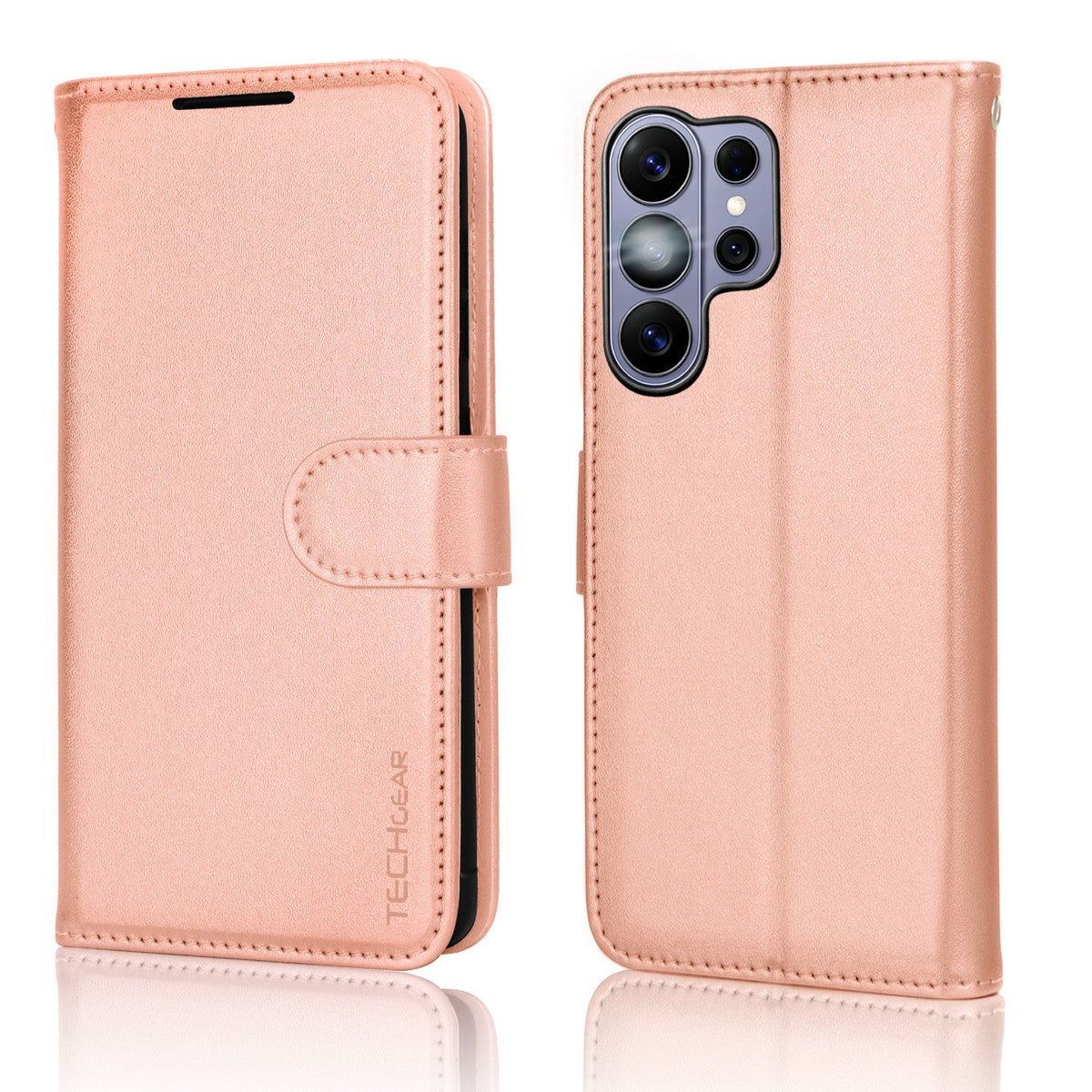 TECHGEAR RFID Wallet Case for Samsung Galaxy S26 Ultra 5G – Premium PU Leather Flip Cover with Card Slots, Clear ID Window, Kickstand & Wrist Strap