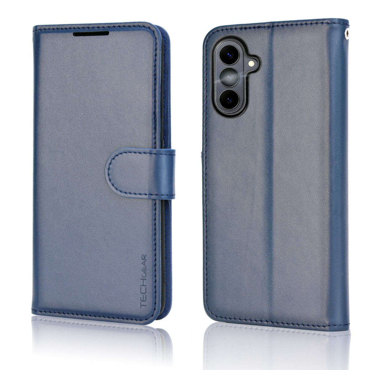 TECHGEAR RFID Wallet Case for Samsung Galaxy S26 Plus 5G (S26+) – Premium PU Leather Flip Cover with Card Slots, Clear ID Window, Kickstand & Wrist Strap