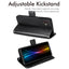 [Leather Wallet Case] Protective Cover with Cash & Card Holder, Stand and Wrist Strap For Samsung XCover 7 Pro 5G