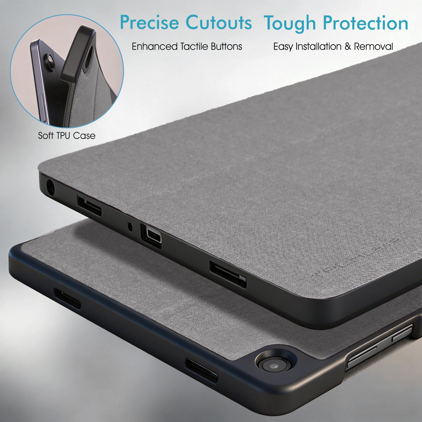 TECHGEAR Smart Case for Samsung Galaxy Tab A9+ / A9 Plus 11" (SM-X210 / SM-X215 / SM-X216) – Slim PU Leather Folio Stand with Stylus Holder & Auto Wake Sleep