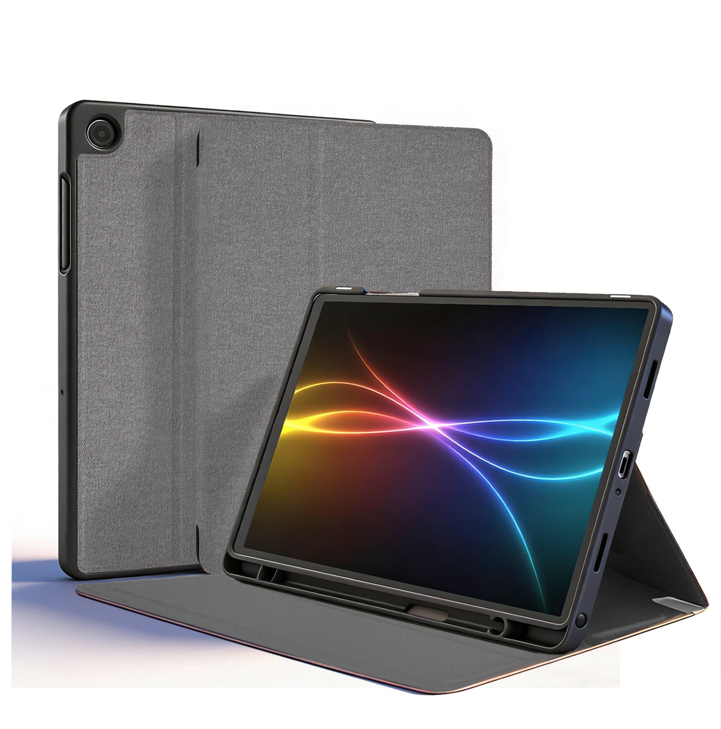 TECHGEAR Smart Case for Samsung Galaxy Tab A9+ / A9 Plus 11" (SM-X210 / SM-X215 / SM-X216) – Slim PU Leather Folio Stand with Stylus Holder & Auto Wake Sleep
