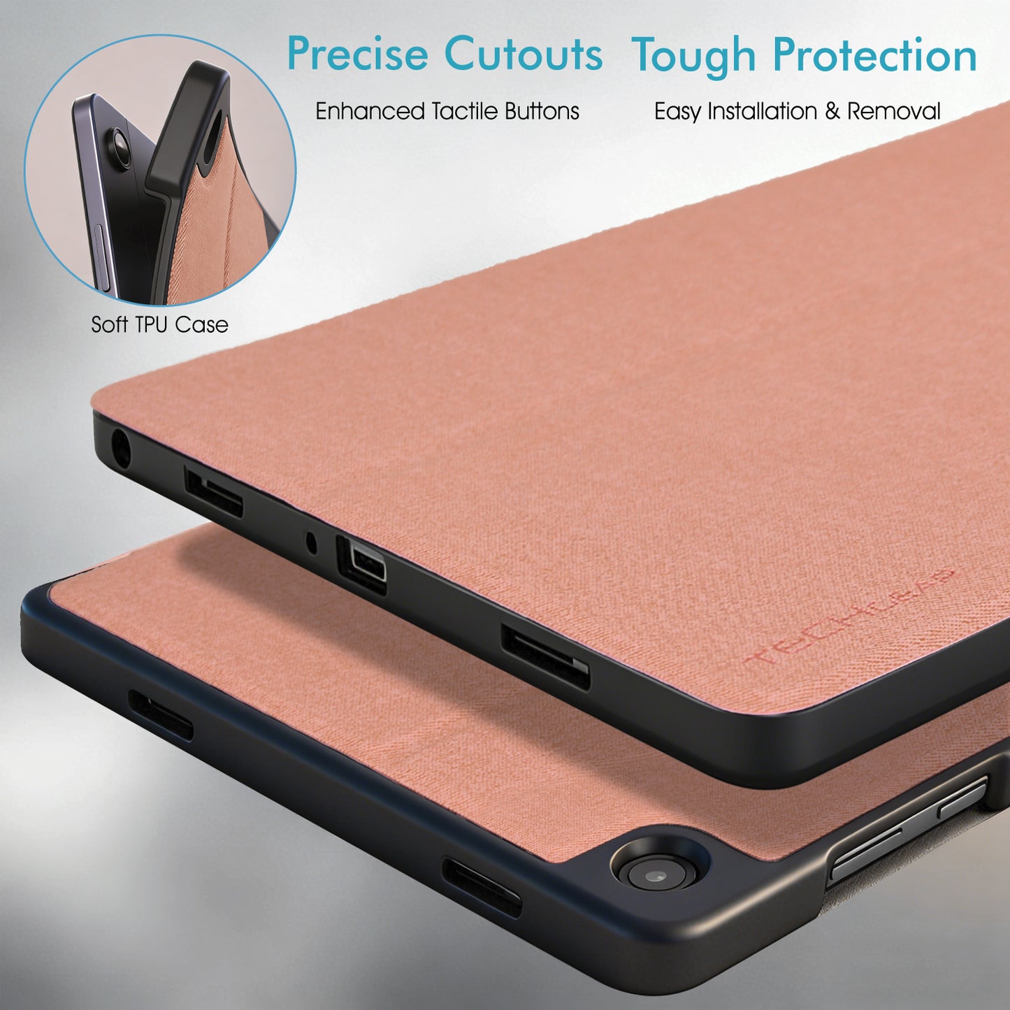 TECHGEAR Smart Case for Samsung Galaxy Tab A9+ / A9 Plus 11" (SM-X210 / SM-X215 / SM-X216) – Slim PU Leather Folio Stand with Stylus Holder & Auto Wake Sleep