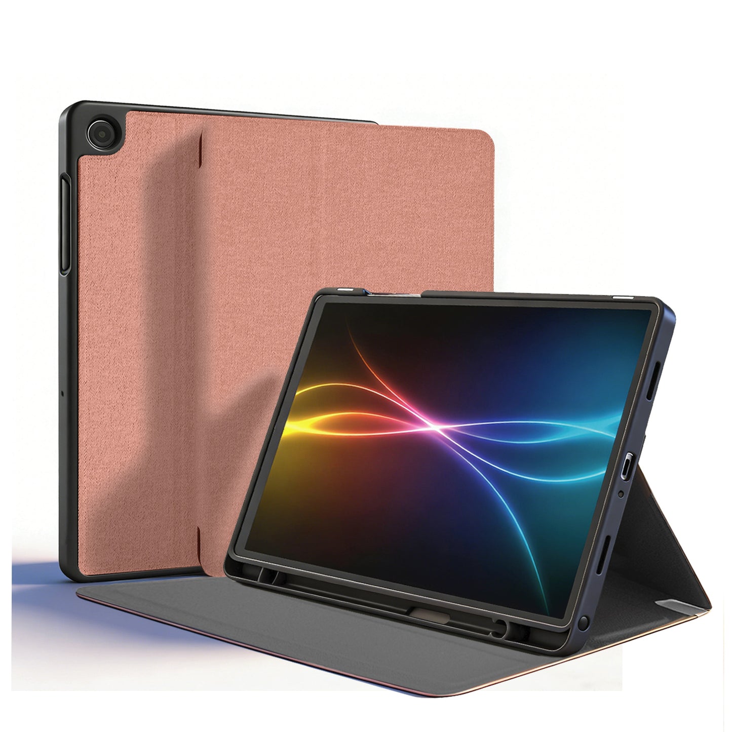 TECHGEAR Smart Case for Samsung Galaxy Tab A11+ / A11 Plus 11" (SM-X230 / SM-X236) – Slim PU Leather Folio Stand with Stylus Holder & Auto Wake Sleep