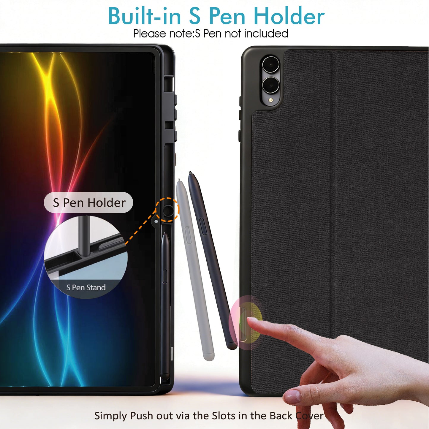 TECHGEAR Smart Case for Samsung Galaxy Tab S11 Ultra 14.6" (SM-X930 / SM-X936) – Slim PU Leather Folio Stand with S Pen Holder & Auto Wake Sleep