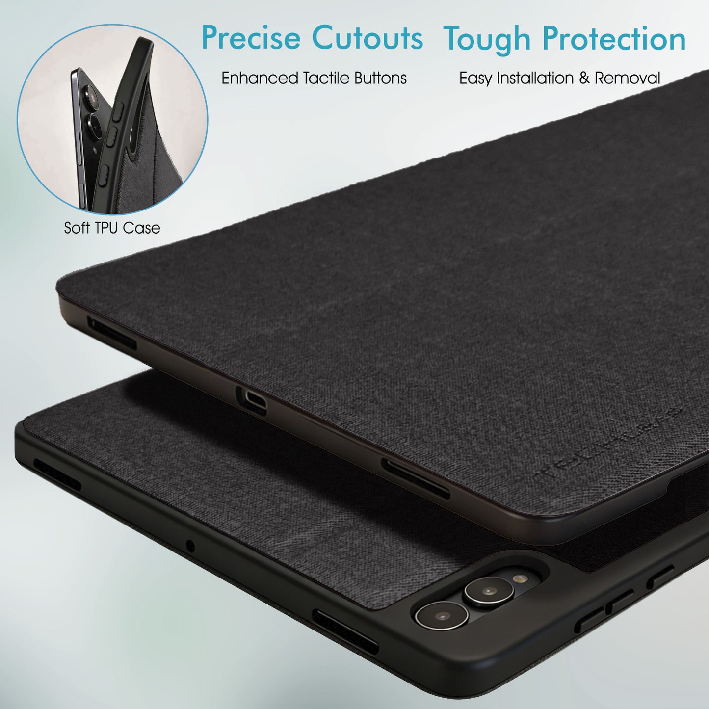 TECHGEAR Smart Case for Samsung Galaxy Tab S11 Ultra 14.6" (SM-X930 / SM-X936) – Slim PU Leather Folio Stand with S Pen Holder & Auto Wake Sleep