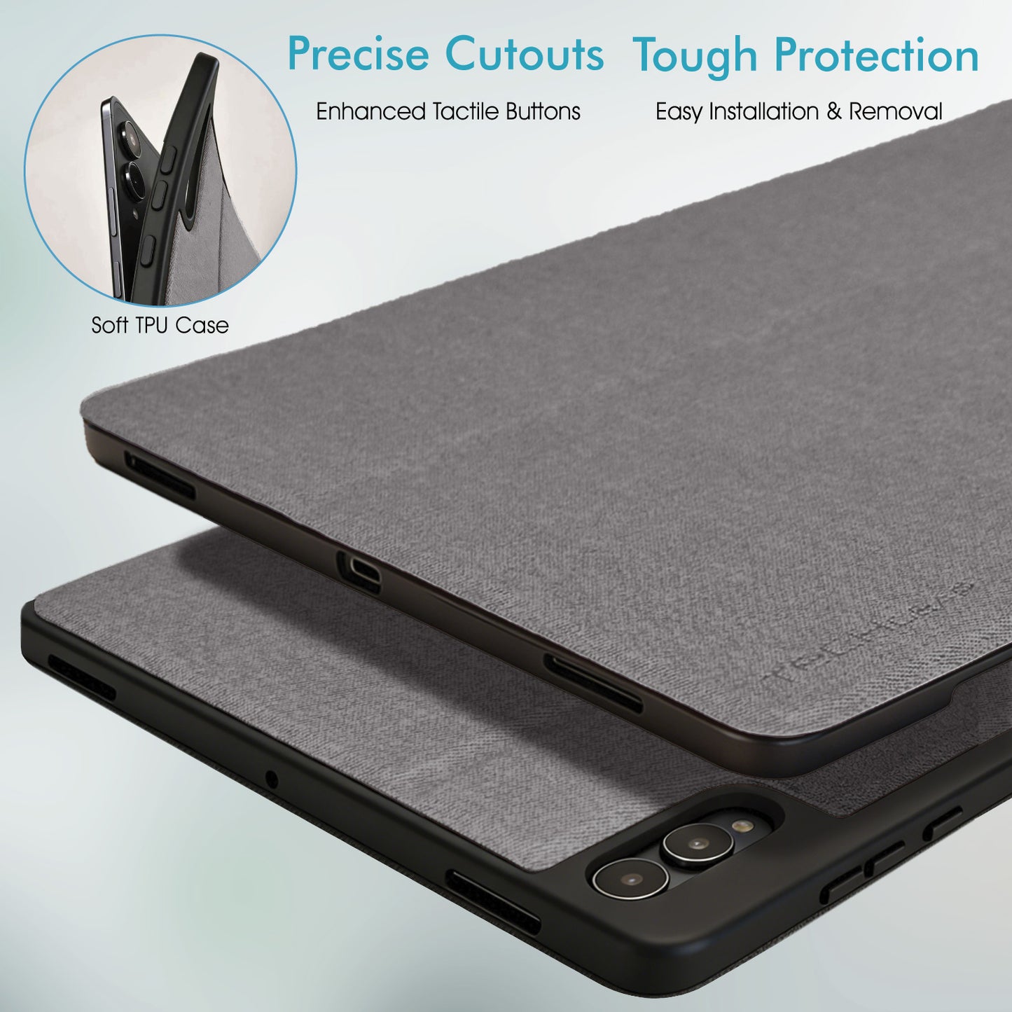 TECHGEAR Smart Case for Samsung Galaxy Tab S11 Ultra 14.6" (SM-X930 / SM-X936) – Slim PU Leather Folio Stand with S Pen Holder & Auto Wake Sleep