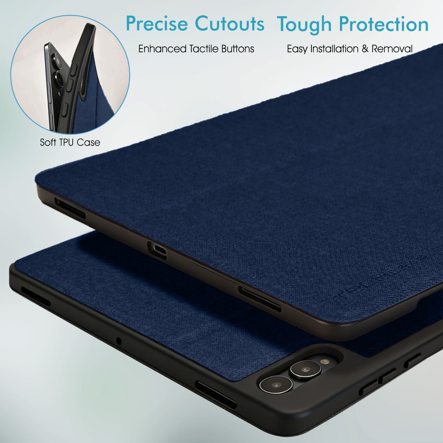 TECHGEAR Smart Case for Samsung Galaxy Tab S11 Ultra 14.6" (SM-X930 / SM-X936) – Slim PU Leather Folio Stand with S Pen Holder & Auto Wake Sleep