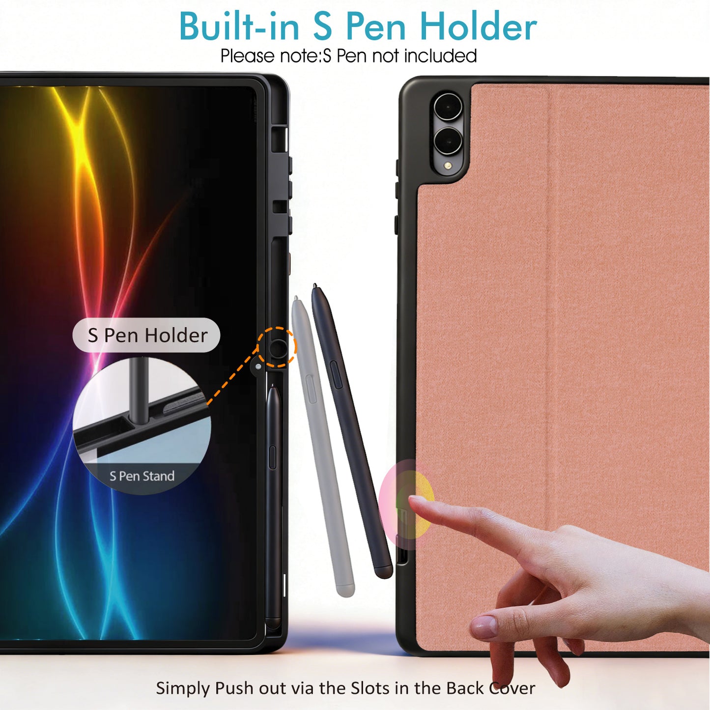 TECHGEAR Smart Case for Samsung Galaxy Tab S11 Ultra 14.6" (SM-X930 / SM-X936) – Slim PU Leather Folio Stand with S Pen Holder & Auto Wake Sleep