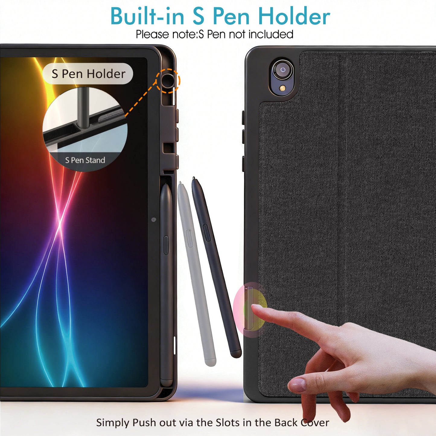 TECHGEAR Smart Case for Samsung Galaxy Tab S11 11" (SM-X730 / SM-X736) – Slim PU Leather Folio Stand with S Pen Holder & Auto Wake Sleep