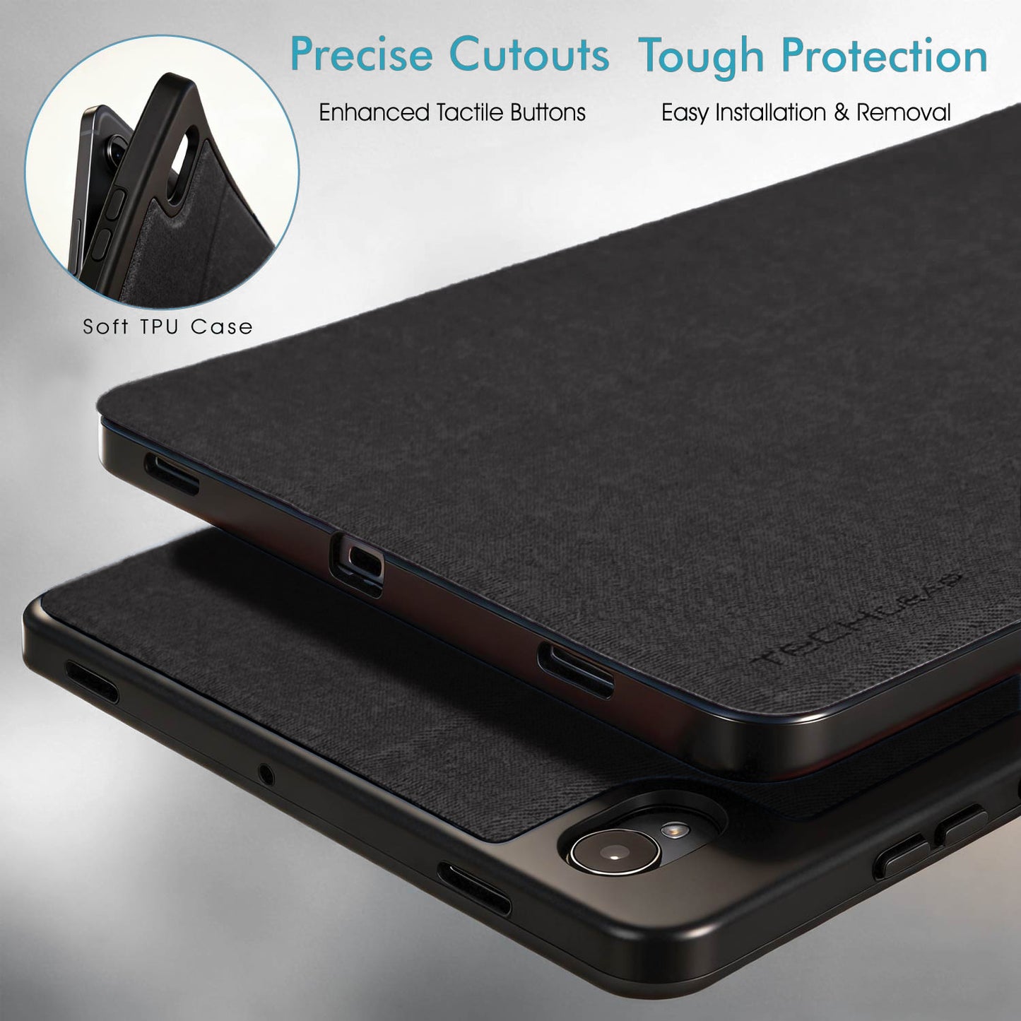 TECHGEAR Smart Case for Samsung Galaxy Tab S11 11" (SM-X730 / SM-X736) – Slim PU Leather Folio Stand with S Pen Holder & Auto Wake Sleep