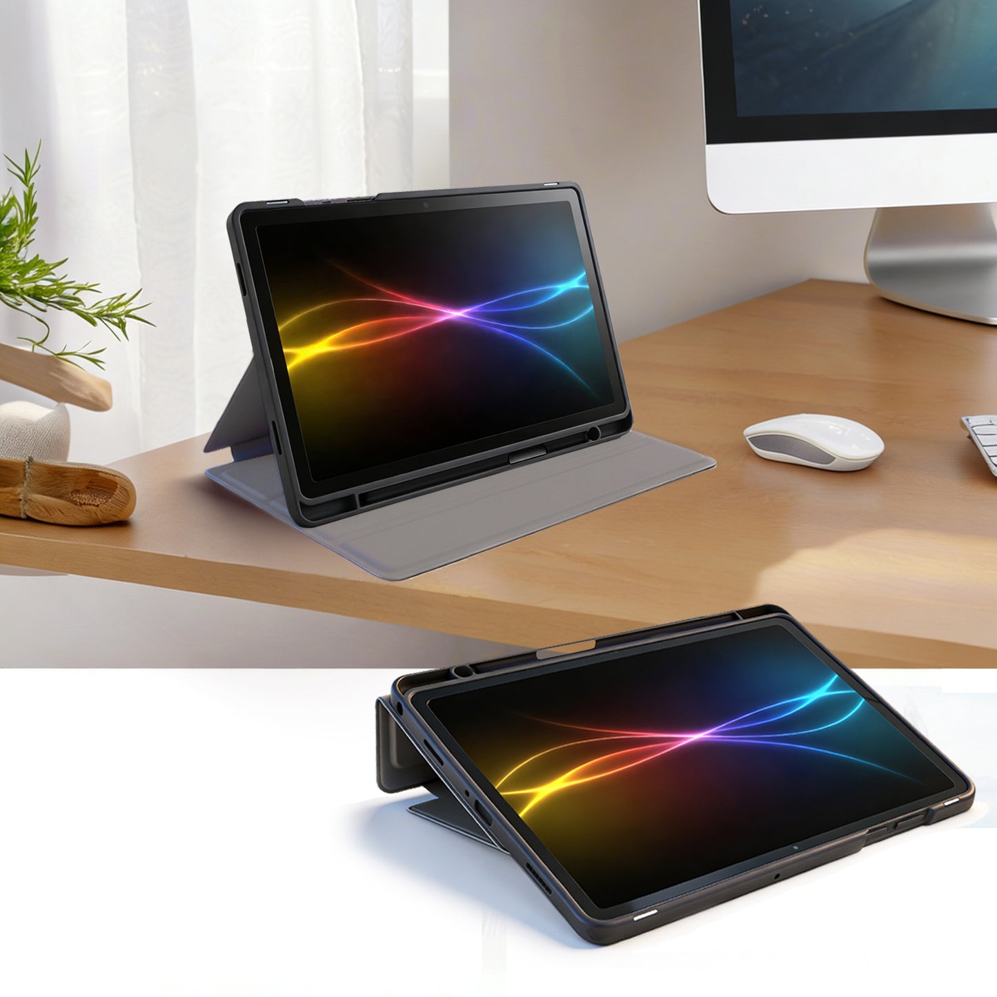 TECHGEAR Smart Case for Samsung Galaxy Tab S11 11" (SM-X730 / SM-X736) – Slim PU Leather Folio Stand with S Pen Holder & Auto Wake Sleep