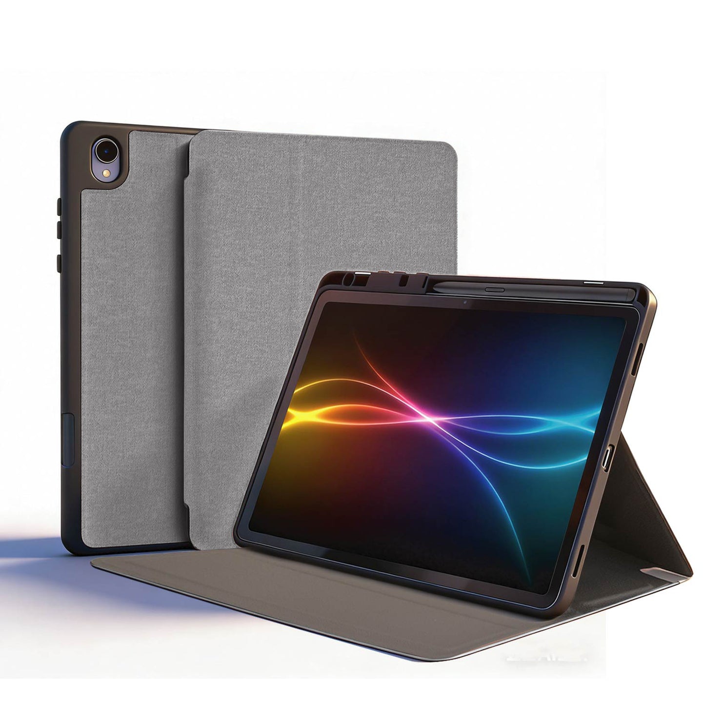 TECHGEAR Smart Case for Samsung Galaxy Tab S11 11" (SM-X730 / SM-X736) – Slim PU Leather Folio Stand with S Pen Holder & Auto Wake Sleep