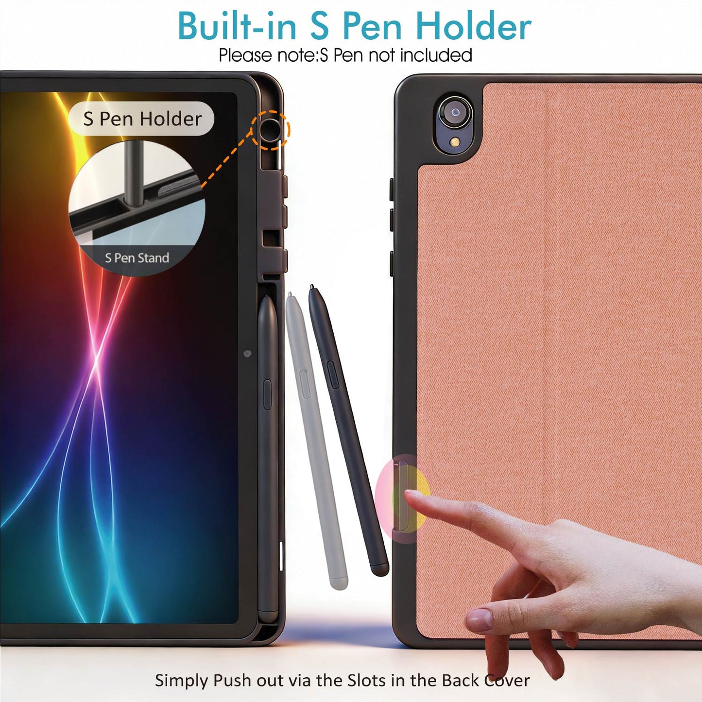TECHGEAR Smart Case for Samsung Galaxy Tab S11 11" (SM-X730 / SM-X736) – Slim PU Leather Folio Stand with S Pen Holder & Auto Wake Sleep