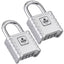 SharkByte Heavy Duty Combination Padlock 52mm – Weatherproof Outdoor Lock with 8mm Stainless Steel Shackle, Anti-Rust, Resettable Code, One-Button Locking for Gate, Warehouse, School, Shed, Storage, Garage (1 / 2 Pack)