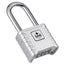 SharkByte Heavy Duty Long Shackle Combination Padlock 52mm – Weatherproof Outdoor Lock with 8mm Stainless Steel Shackle, Anti-Rust, Resettable Code, One-Button Locking for Gate, Warehouse, School, Shed, Storage, Garage (1 / 2 Pack)