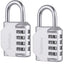 SharkByte Heavy Duty 4-Dial Combination Padlock – Weatherproof Outdoor Lock for Gym, School, Shed, Storage, Cabinet & Toolbox (1 / 2 / 3 / 4 Pack)