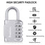 SharkByte Heavy Duty 4-Dial Combination Padlock – Weatherproof Outdoor Lock for Gym, School, Shed, Storage, Cabinet & Toolbox (1 / 2 / 3 / 4 Pack)