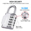SharkByte Heavy Duty 4-Dial Combination Padlock – Weatherproof Outdoor Lock for Gym, School, Shed, Storage, Cabinet & Toolbox (1 / 2 / 3 / 4 Pack)