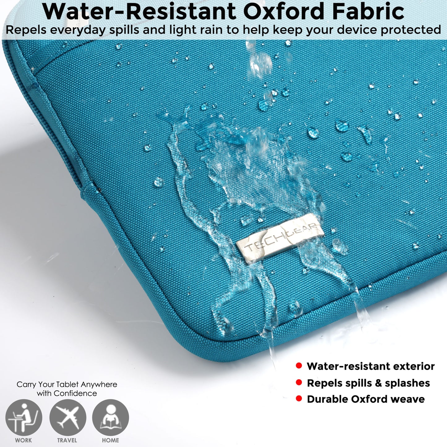 TECHGEAR AirShock Universal Tablet Sleeve | Shockproof Protective Sleeve Case for 7-13 Inch Tablets | Water-Resistant Oxford Fabric with Front Storage Pocket