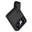 Samsung Galaxy Z Flip 4 / Flip 3 Case, Z Flip 4/3 Leather Case with Leather Finger Holder, Hard PC Shockproof Protective Bumper Case